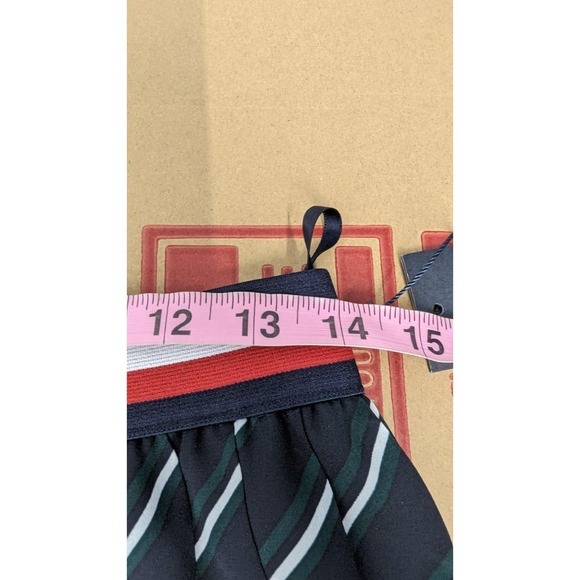 NWT TOMMY HILFIGER Size 4 Skirt Pleated Striped Elastic Waist - Picture 8 of 9